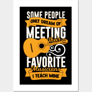 Music School Guitar Teacher Instructor Gift Posters and Art